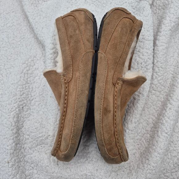 UGG Ascot Men’s Slippers Chestnut shearling leather men's size 11 - Picture 4 of 6